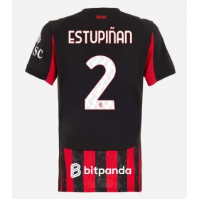 AC Milan Pervis Estupinan #2 Hemmakläder Dam 2025-26 Kortärmad